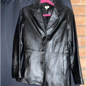 Charlotte Rouse 100% genuine leather coat